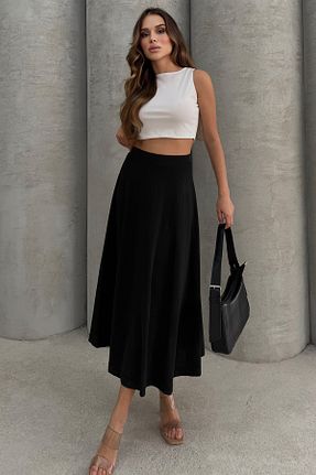 دامن مشکی زنانه پارچه Lesa Wear - کد 899042911