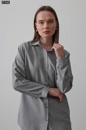 پیراهن طوسی زنانه رگولار BZ Boutique - کد 928898477