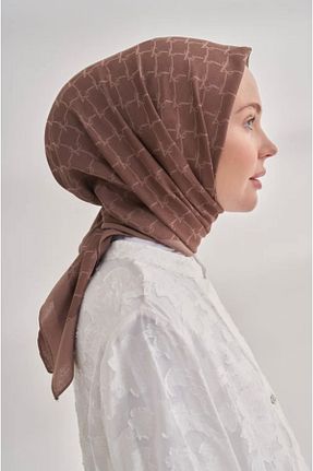 روسری قهوه ای پلی استر MODA - کد 928907761