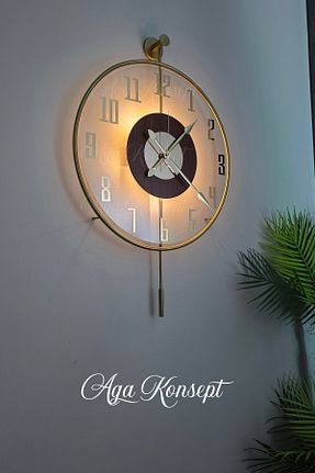 ساعت دیواری زرد 50 * 75 AGA KONSEPT - کد 928916820