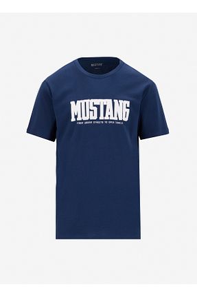تیشرت سرمه ای مردانه یقه دوچرخه Mustang - کد 928919817