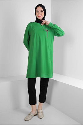 تونیک حجاب سبز زنانه پنبه پلی استر Alvina - کد 833409014