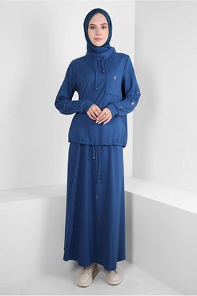 ست گرمکن حجاب آبی زنانه رگولار Alvina - کد 797082980