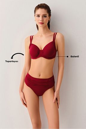 بالاتنه بیکینی زرشکی زنانه Push Up Suwen - کد 920751414