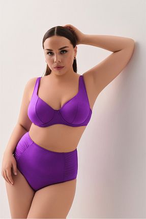 بالاتنه بیکینی بنفش زنانه ساده Suwen - کد 920751491