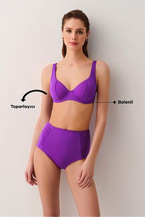 بالاتنه بیکینی بنفش زنانه ساده Suwen - کد 920751491