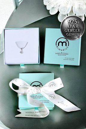 گردنبند نقره سفید زنانه 925 عیار Mimodish - کد 928647297