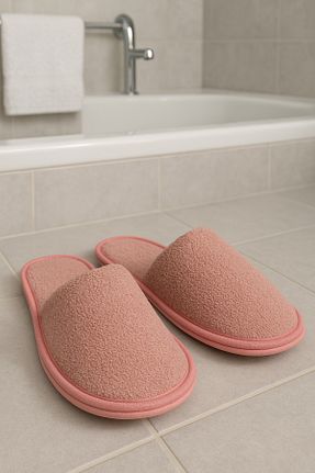 دمپائی خانگی صورتی زنانه پارچه ای NEEA HOME - کد 929120429