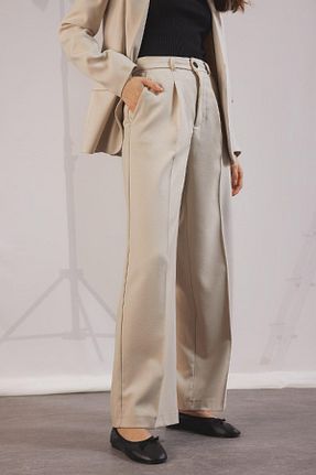 شلوار بژ زنانه الاستین Defacto - کد 896703309