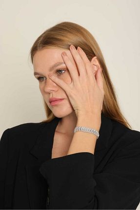 دستبند نقره طوسی زنانه 925 عیار bijouxfemme - کد 928715000