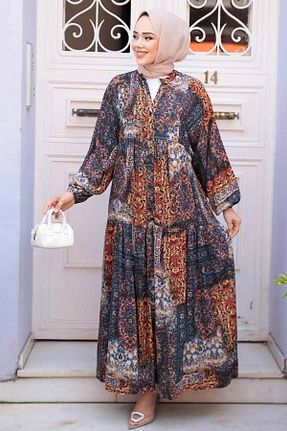 لباس حجاب نارنجی زنانه رگولار N.S NEVA STYLE - کد 928936720