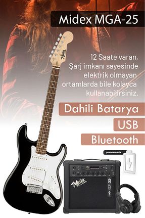 گیتار مشکی Midex - کد 63249866