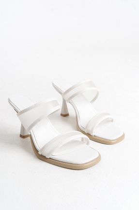 دمپائی سفید زنانه چرم مصنوعی SHOES LUUM - کد 928949817