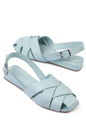 صندل سبز زنانه پاشنه تخت KARVENSHOES - کد 928955552