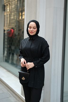 پیراهن حجاب مشکی زنانه رگولار LOCCO - کد 928947278