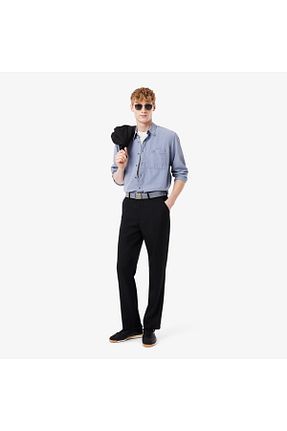 کمربند آبی مردانه پلی استر Lacoste - کد 928960547