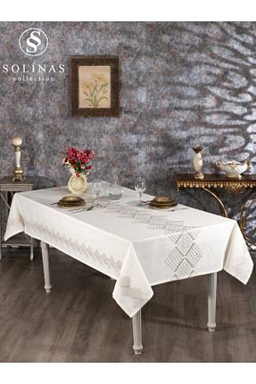 رومیزی بژ پلی استر Solinas Collection - کد 887088454