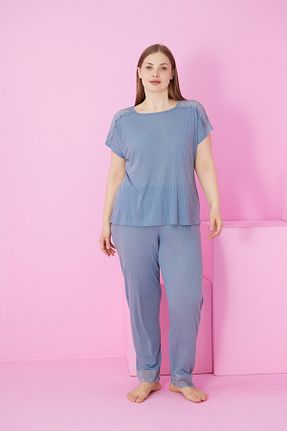 ست لباس راحتی قهوه ای زنانه ساده Siyah İnci - کد 928963436