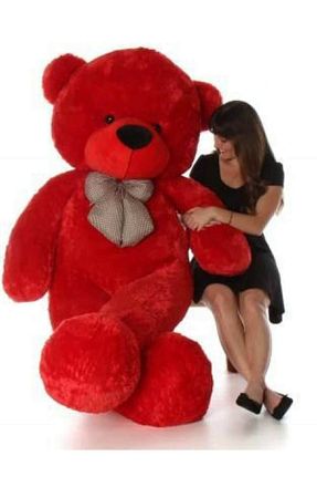 اسباب بازی مخملی قرمز زنانه 140 cm Legosh - کد 211184683