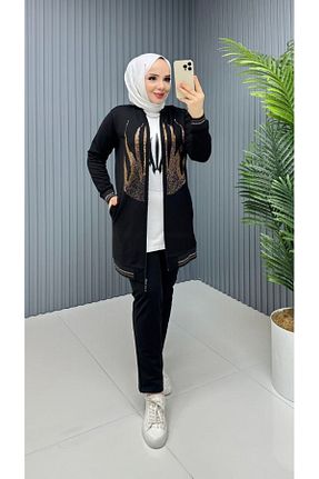 ست گرمکن حجاب مشکی زنانه رگولار moda4b - کد 928960420