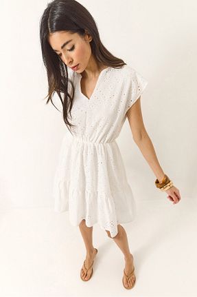 لباس سفید زنانه بافتنی Bianco Lucci - کد 928959936
