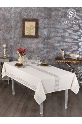 رومیزی بژ پلی استر Solinas Collection - کد 887089486