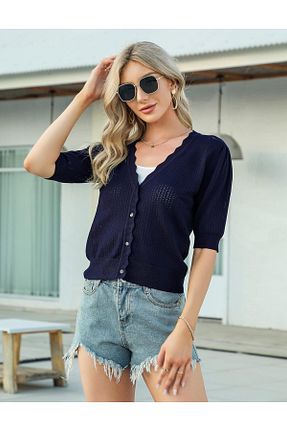 رویه سرمه ای زنانه %100 پنبه youknitwear you - کد 928972021