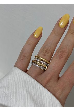 انگشتر جواهر طلائی زنانه پوشش لاکی KİLİGİSTANBUL - کد 928971047