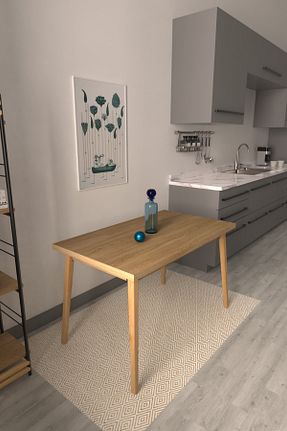 میز آشپزخانه صورتی MDF VİLİNZE - کد 270071577