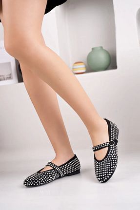 بابت مشکی زنانه چرم مصنوعی KAYGISIZ AYAKKABI - کد 928971121