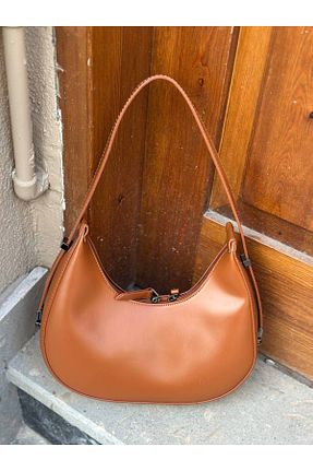 کیف دوشی قهوه ای زنانه چرم مصنوعی Zeyncollectıon - کد 928973436