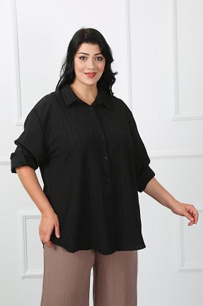 پیراهن سایز بزرگ مشکی زنانه سایز بزرگ By Alba Collection - کد 840086109