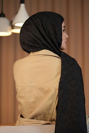 شال مشکی زنانه ابریشم TheFırst - کد 920776312