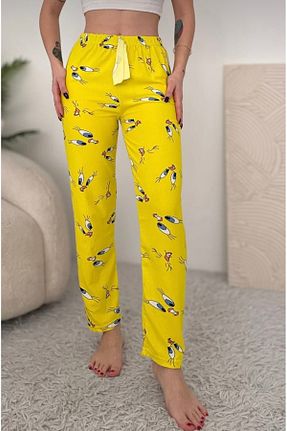 پائین تنه راحتی زرد زنانه پنبه ای VERA COLLECTİON - کد 897998306