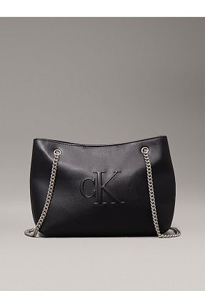 کیف دوشی مشکی زنانه چرم مصنوعی Calvin Klein - کد 922169068