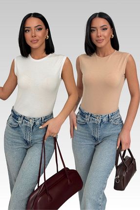 بادی متالیک زنانه یقه دوچرخه Lunamiratto - کد 903903624
