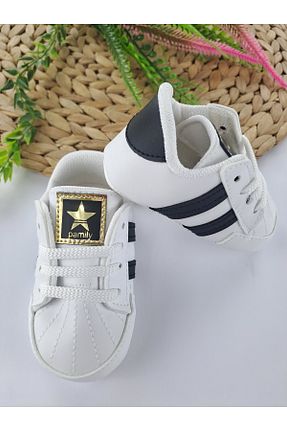 کفش اسنیکر سفید بچه گانه بند دار Butik - کد 929024087