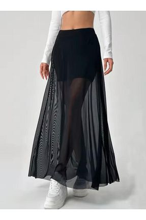 دامن مشکی زنانه پارچه angel stayl - کد 929035104