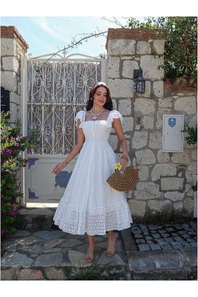 لباس سفید زنانه بافتنی ESRAHELVACI - کد 826248221