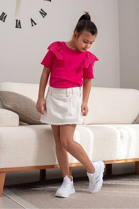 دامن سفید بچه گانه جین Ecenin Favorileri - کد 929204551