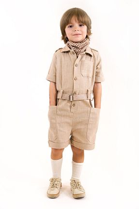 سرهمی قهوه ای بچه گانه آستین کوتاه Catz Kids - کد 332553417