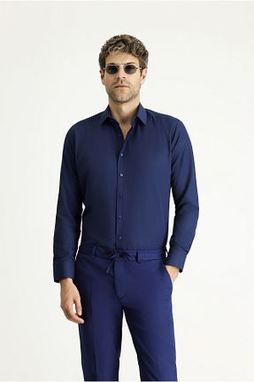 پیراهن نارنجی مردانه اسلیم فیت Kiğılı - کد 844479721