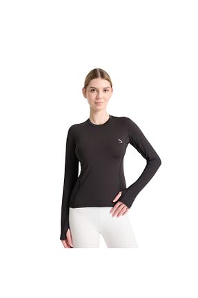 تیشرت اسپرت مشکی زنانه اسلیم DOMİN SPOR - کد 917550203
