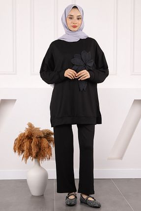 ست بالاتنه و پائین تنه حجاب مشکی زنانه رگولار İmajButik - کد 929054776