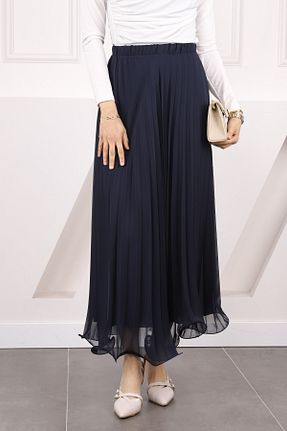 دامن حجاب سرمه ای زنانه کمر کش دار İmajButik - کد 929059767