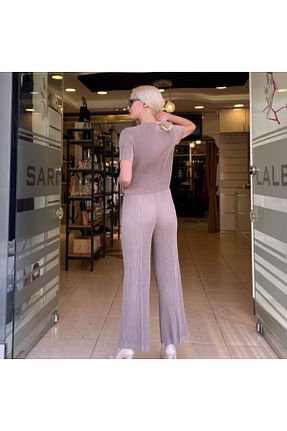 شلوار قهوه ای زنانه پلی استر Ekol - کد 929064613