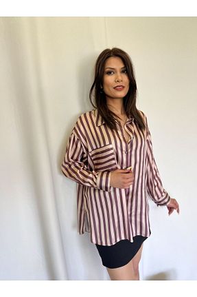 پیراهن زرشکی زنانه Boyfriend Excup - کد 929071803