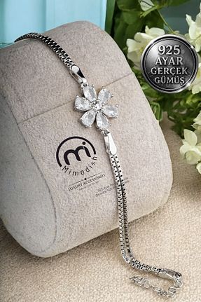 دستبند نقره سفید زنانه 925 عیار Mimodish - کد 929073612