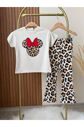 ست لباس راحتی بژ بچه گانه پلنگی KidsSel - کد 929222449