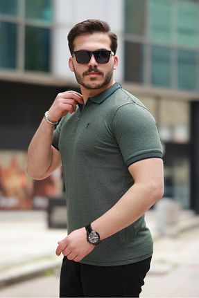 پولوشرت خاکی مردانه پارچه SALTİMORE - کد 929071122